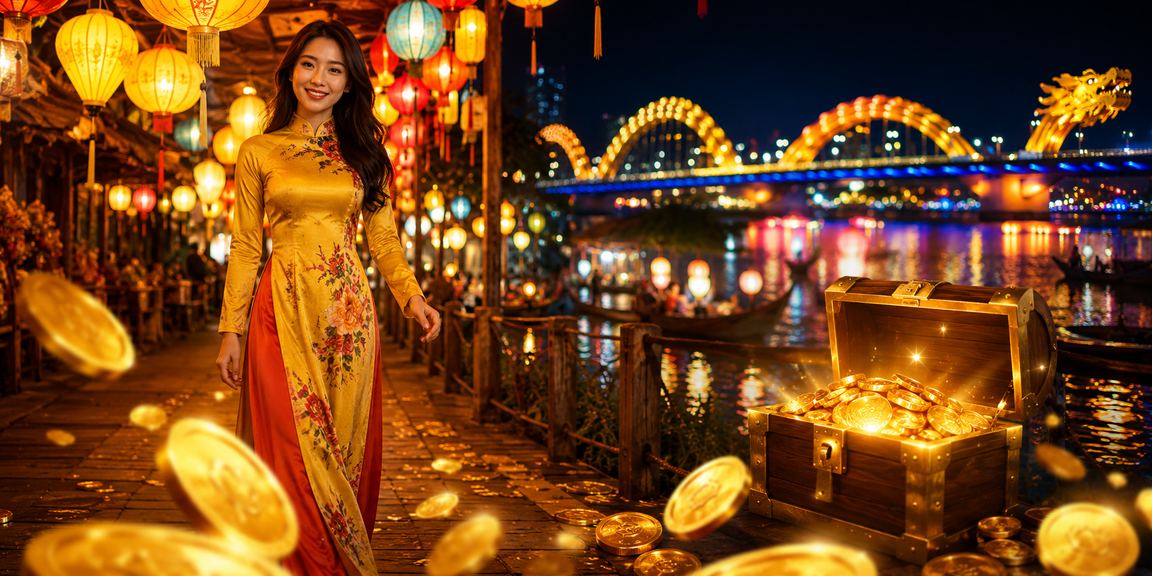 Người dùng Đà Nẵng kiểm tra tiền thưởng t600 tại chợ đêm trên điện thoại