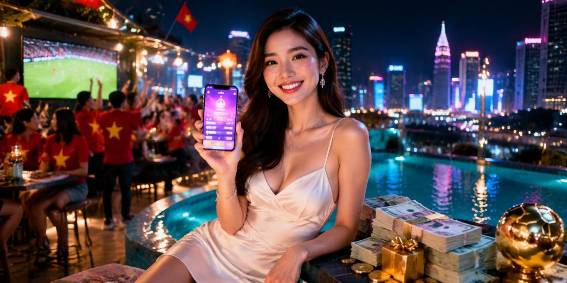 Người dùng TP.HCM trải nghiệm nền tảng t600 ban đêm với giao diện neon sáng rực