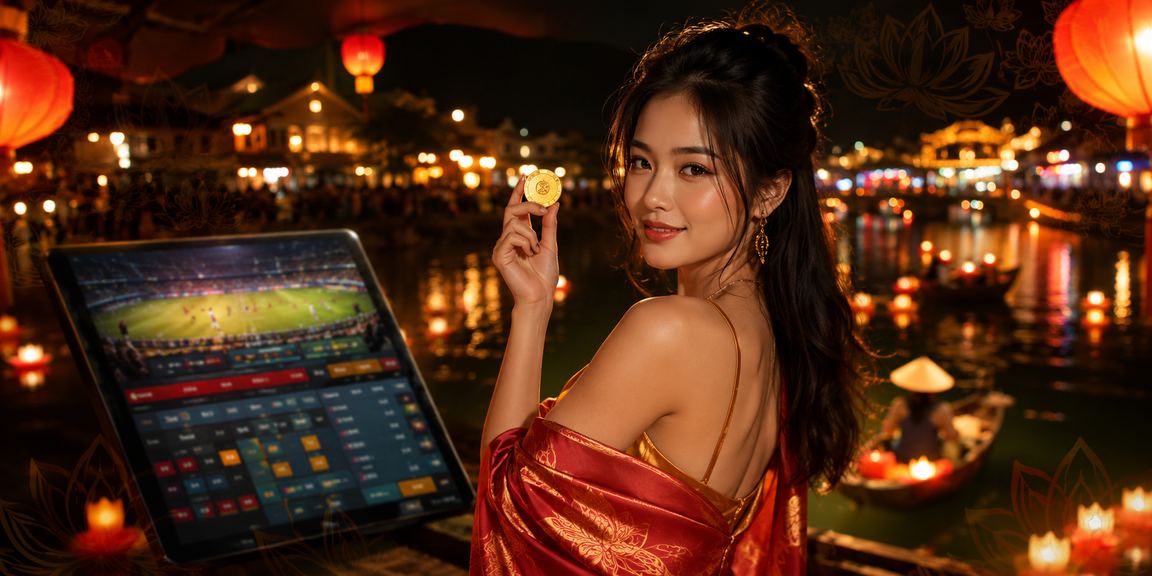 Người chơi xổ số tại chợ đêm Hội An truy cập kết quả trên điện thoại